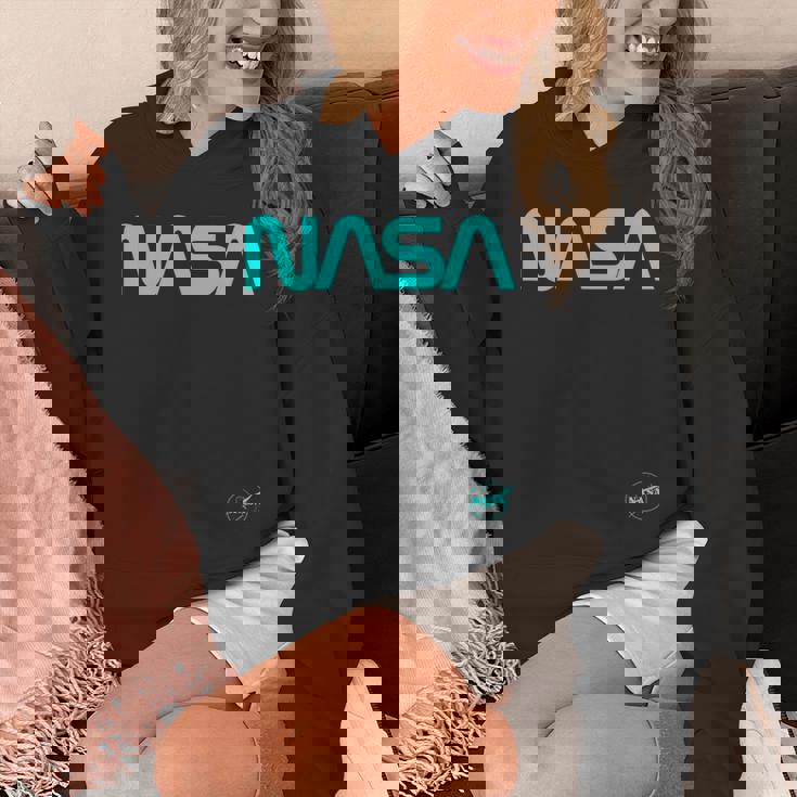 Nasaワームと記章のロゴ Hoodie