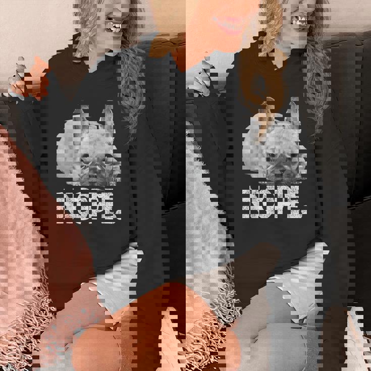 Nope Lazy French Bulldog No Dog フレンチブルドッグ パーカー