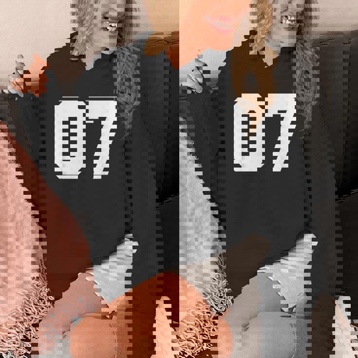 Number 07Ports Jersey Player 07 7 Fan Front Printarsity Hoodie