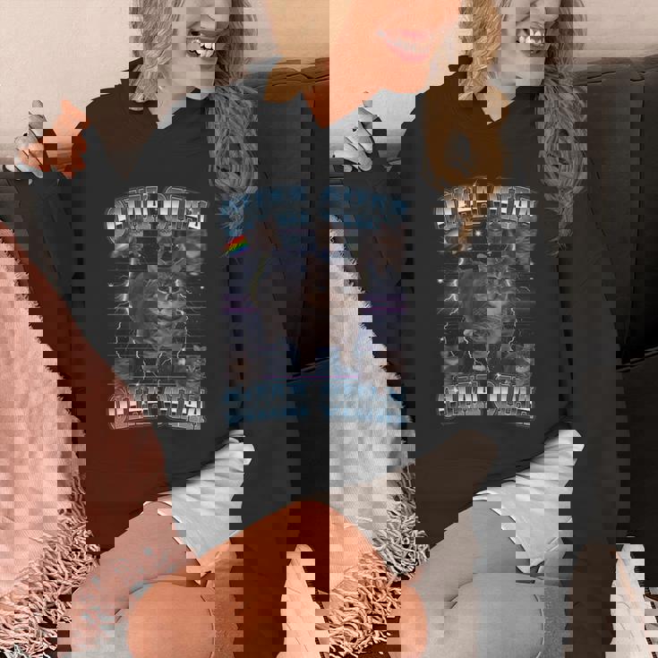 Oiia Oiia Cat スピニング キャット ミーム ファニー トレンディ キャット 長袖tシャツ パーカー