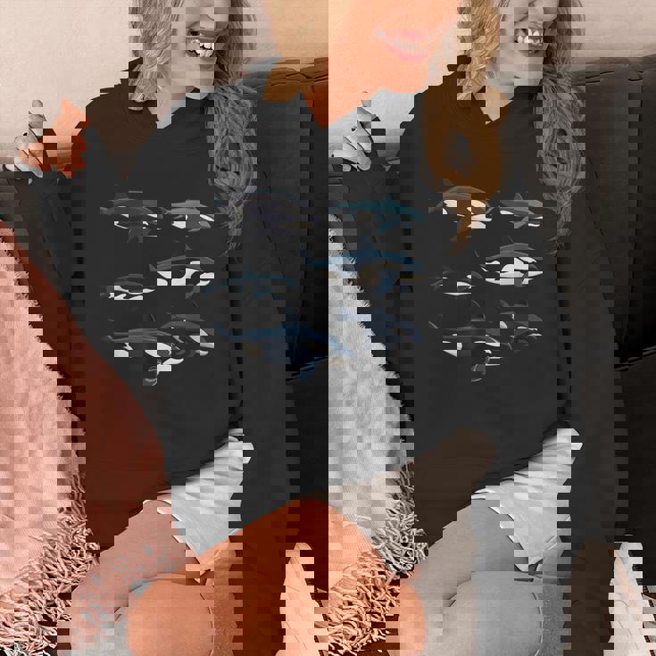 Orcas Killer Whale Pod Group グラフィック パーカー