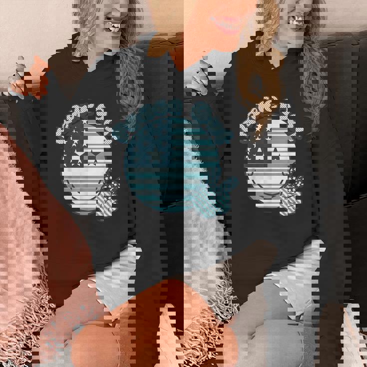 Peace Out 星条旗 ピースサイン 男女 色あせ パーカー