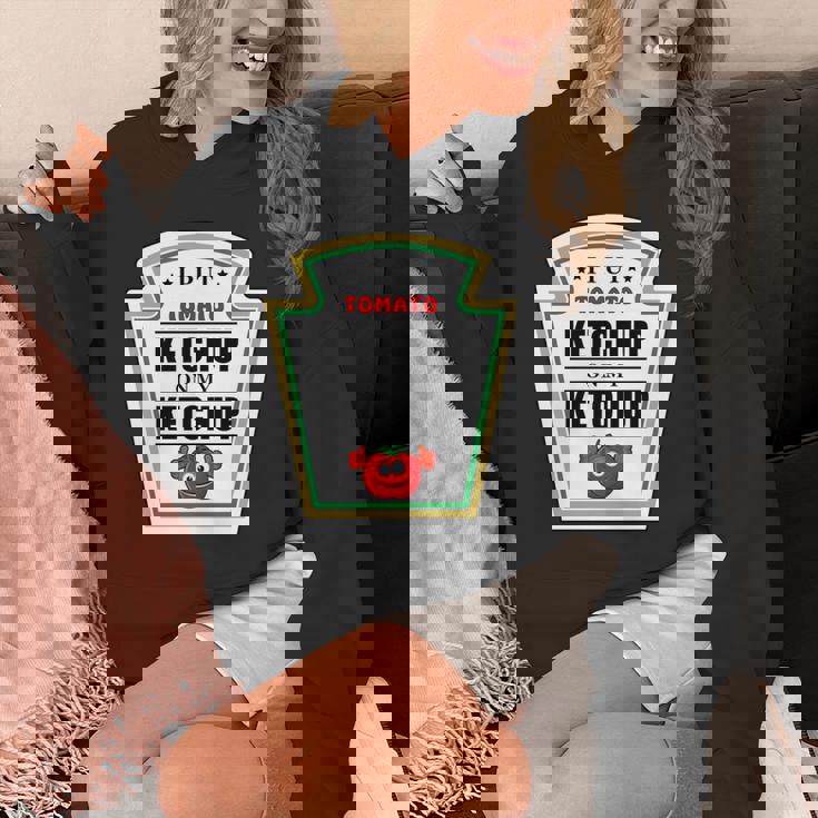 I Put Ketchup On My Ketchup トマトマスタード ハロウィンチーム 長袖tシャツ パーカー