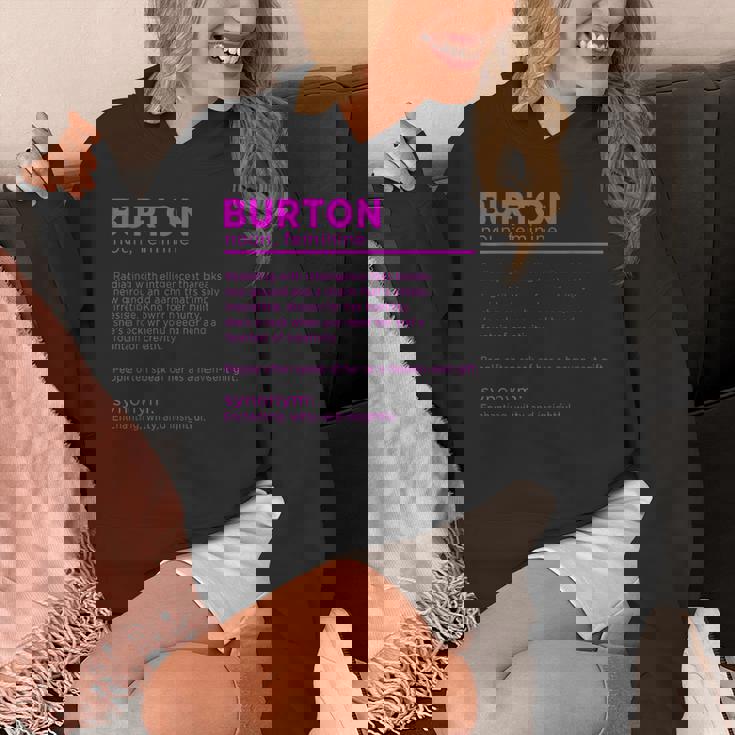 Team Burton 姓 誕生日や家族の集まりに パーカー