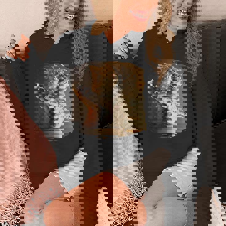 TitaniCムービーにインスパイアされた面白い猫好きのミーム。 パーカー