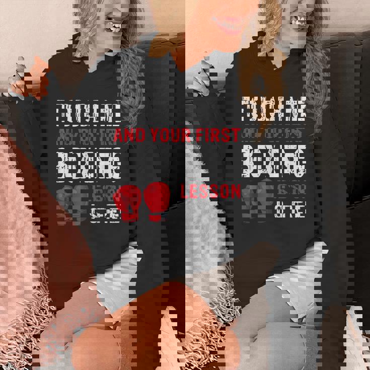 Touch Me And Your First Boxing Lesson Is Free マーシャルアーツ パーカー