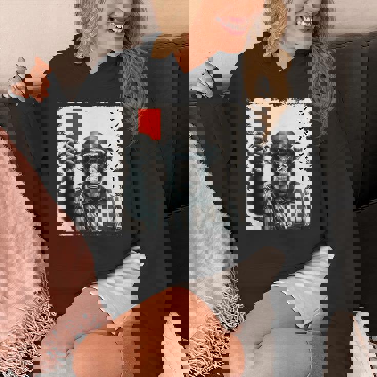 「シンパンジー」審判 シンパン チンパンジー レッドカード 猿 サル スポーツ サッカー 日本語 カタカナ かっこいい パーカー