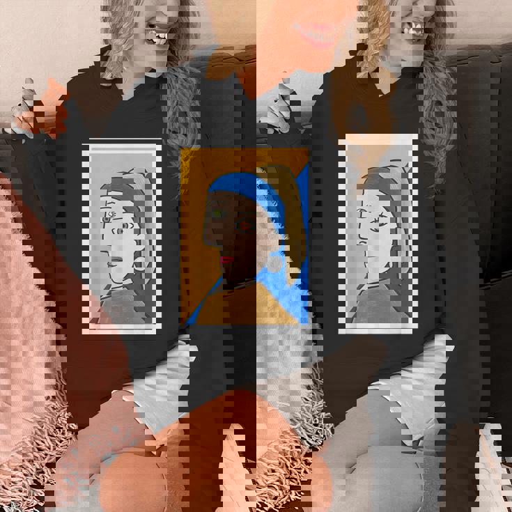 【ピカソ風】真珠の耳飾りの少女／フェルメール（パロディ）【世界の名画】面白い 美術館アート Hoodie