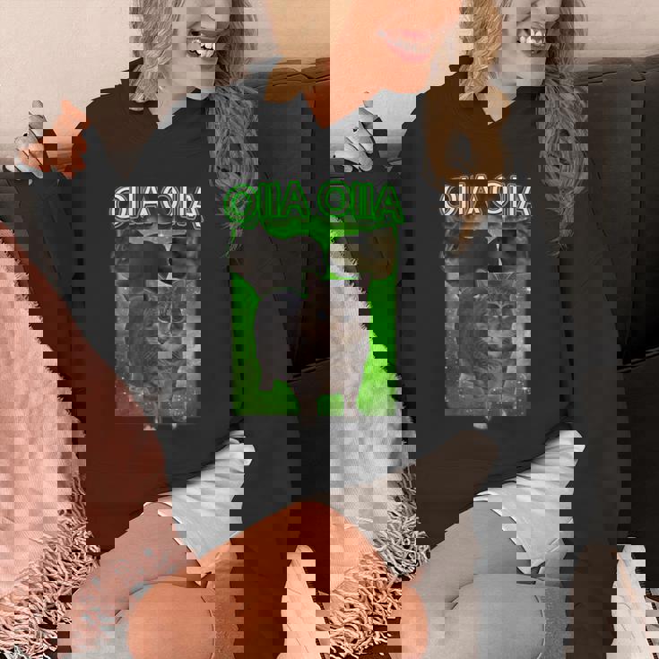 おもしろいいいあ オイア スピニングキャット ミーム おおいいあい 猫 パーカー