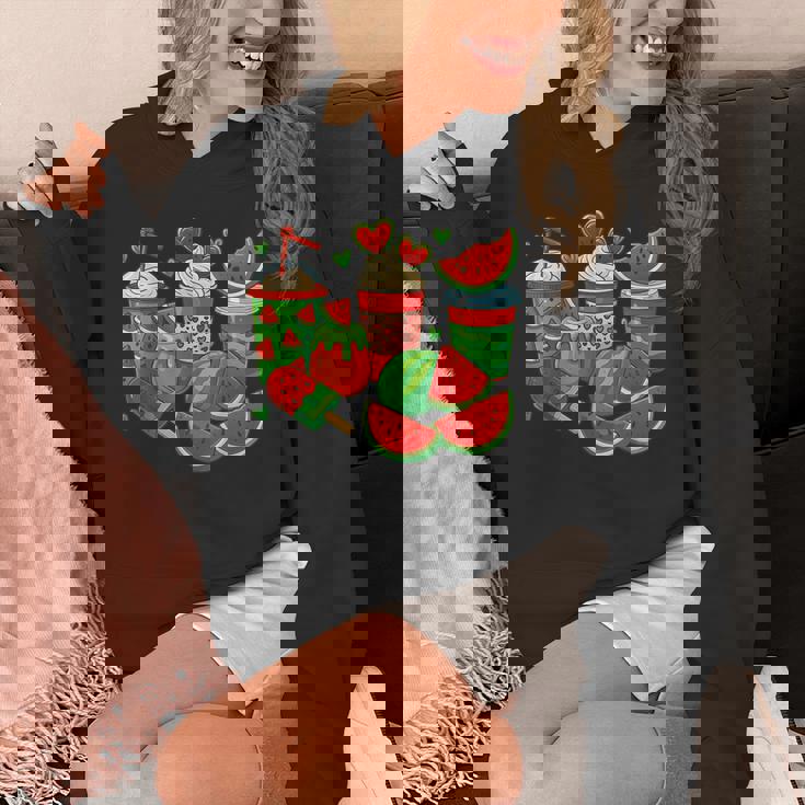 かわいい スイカ好き 夏 フルーツ スイカ アイスコーヒー パーカー