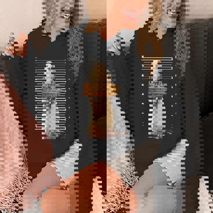 かわいいフェレット泥棒 面白い動物 パーカー