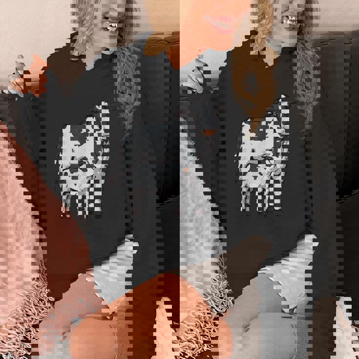 かわいい牛の絵 牛のアート 子牛 牛 母牛 Hoodie