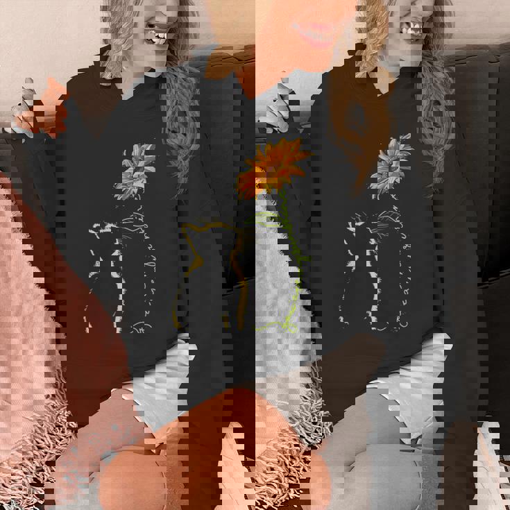 かわいい猫のシルエット 猫好き 猫飼い 猫 ネコ ねこくろねこ好き 面白い サプライズ ギフト にゃんこ 長袖tシャツ パーカー