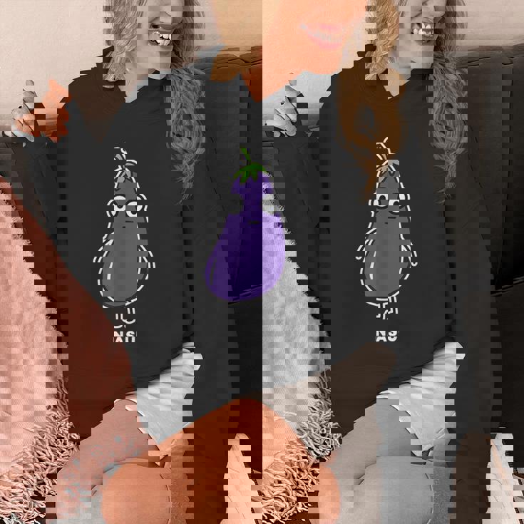 なす ナス 顔 イラスト かわいい おもしろ 面白い 簡単 シンプル ゆるい 野菜 Hoodie