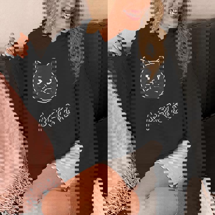 ねこさん『ふぇいす』黒猫【どうぶつフレンズ】フキゲンネコ 猫 動物 イラスト パーカー