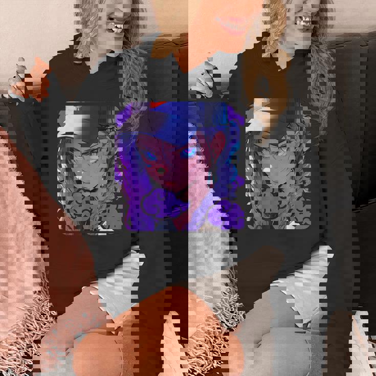 アニバエオタク美少女アニメ少女 紫髪ミステリアス パーカー