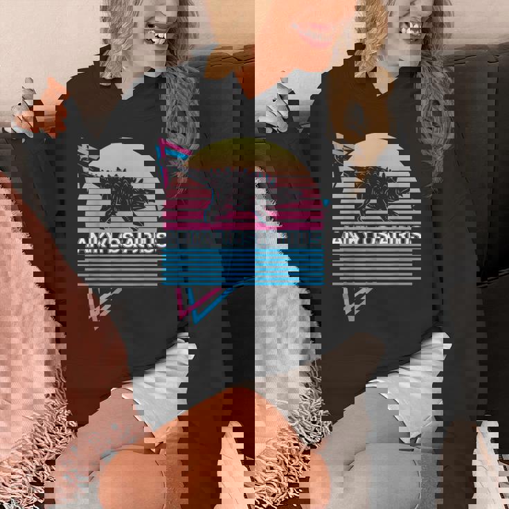 アンキロサウルス 恐竜 レトロ パーカー