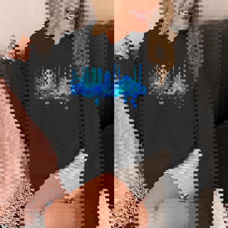 イスタンブールのスカイライン 青いモスク 青い絵 トルコ パーカー