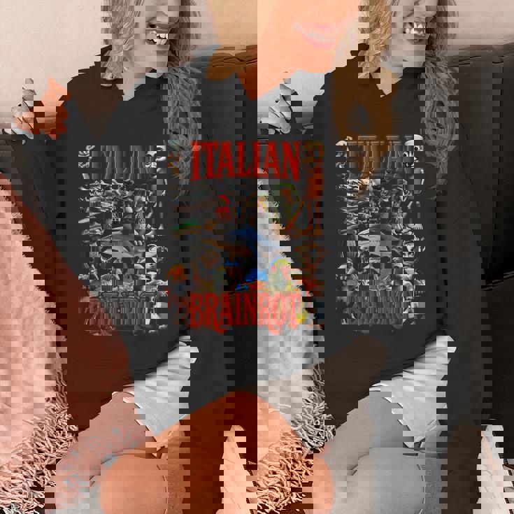 イタリアンブレイン レッド ウイルス ミーム マニア グラフィック パーカー