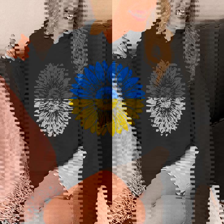 ウクライナの平和ひまわり苦しめられた青と黄色 Hoodie
