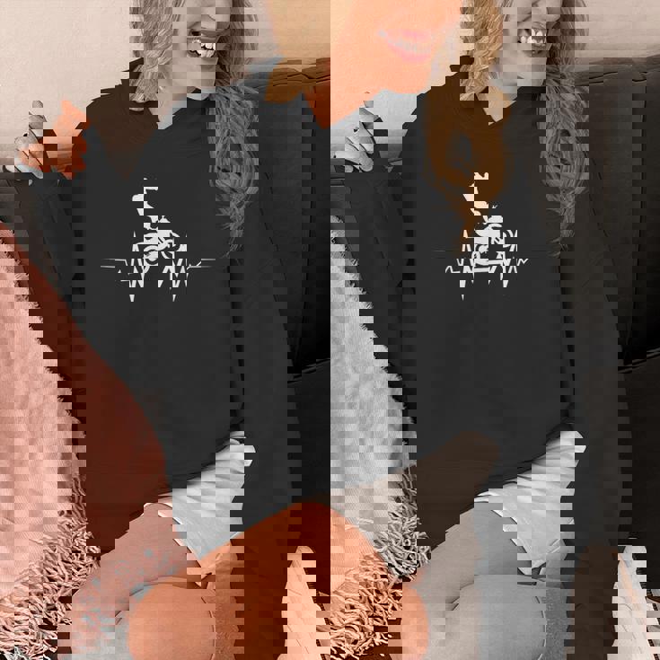 オートバイライダーのためのモトクロスハートビート面白いデザイン パーカー