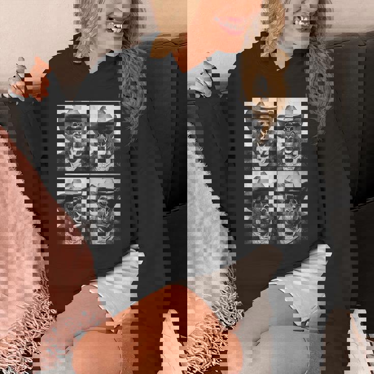 カウボーイ ゴリラ サングラス付き 動物 写真 ブース ウエスタン パーカー