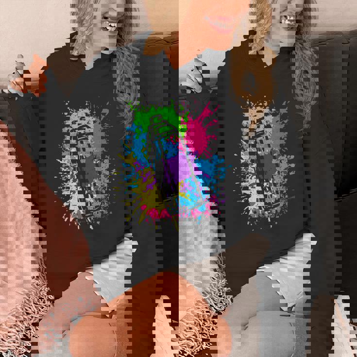 カラフル グラフィティグラフィックスプレーペンキの缶ストリートアートアーティスト パーカー