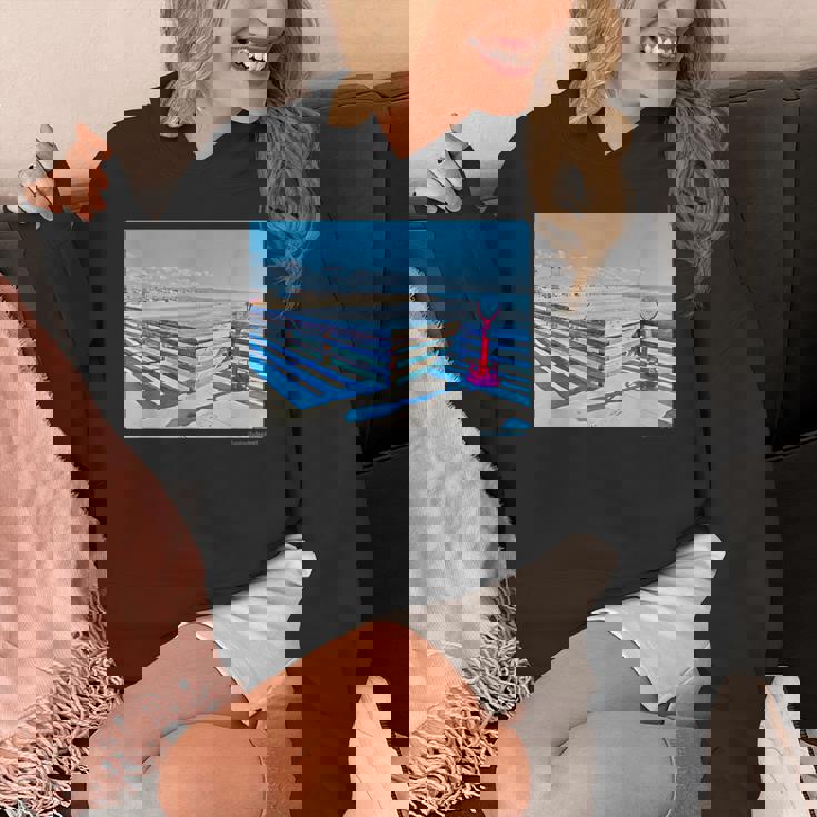 カリフォルニアの桟橋からのカラフルな海の景色 パーカー