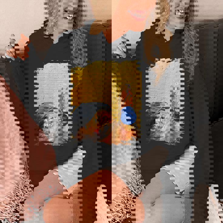 クラシックブルーヨーヨーの猫 パーカー