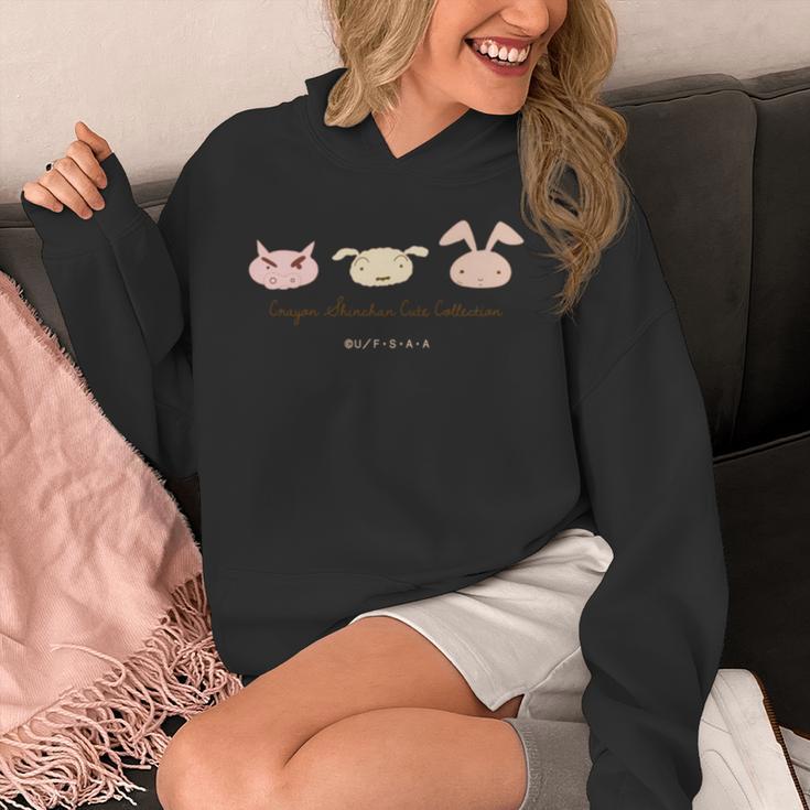 クレヨンしんちゃん ぶりぶりざえもん＆シロ＆ネネちゃんうさぎのワンポイント 長袖tシャツ Hoodie