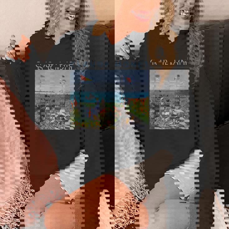 クロード モネ 面白いtシャツ アート サンタドレスの庭園 絵画 メンズ レディース 面白い 服 油彩画 パーカー