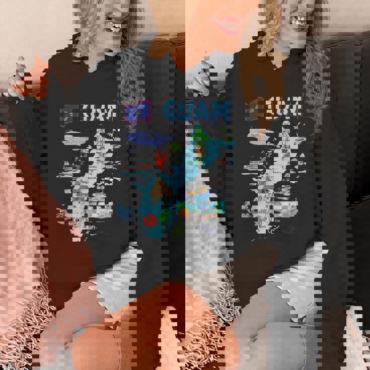 グアム、主要都市、旗、アメリカの観光名所地図 パーカー