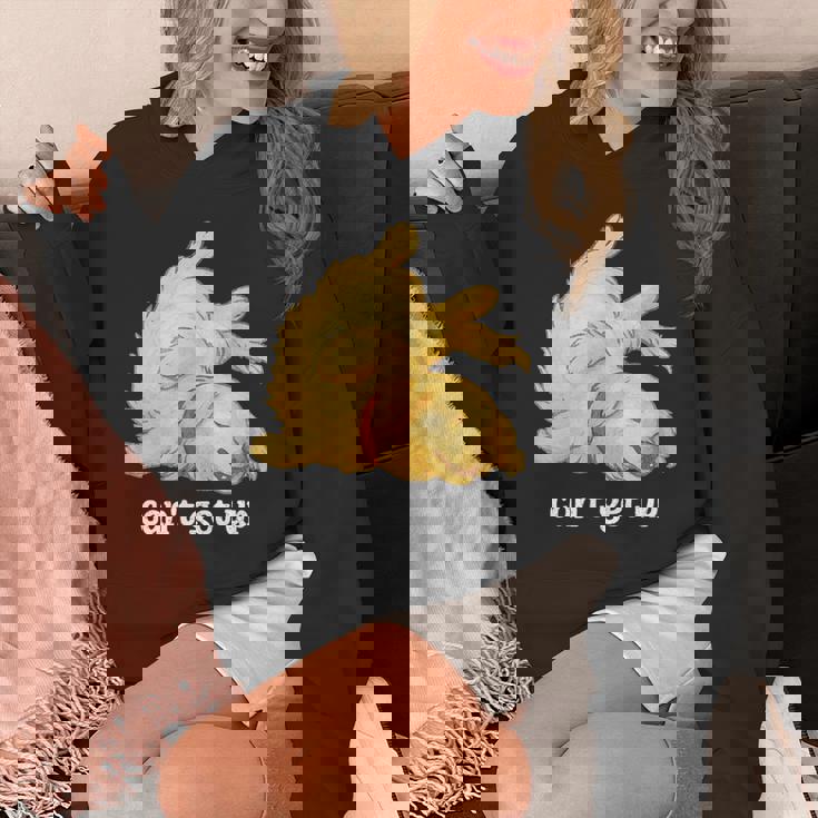 ゴールデンレトリバー ゴールデン 犬 Can't Get Up かわいい やる気スイッチ故障中 水彩 おもしろ 犬好き Hoodie