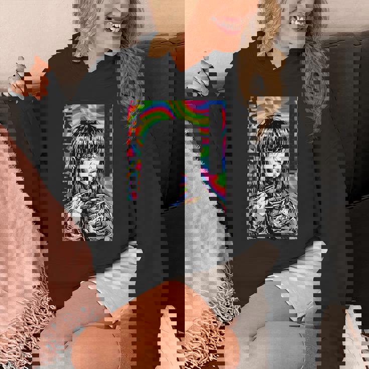 サイケデリック・ラーメン・アニメ・ガール マンガ・インスタント・ヌードル・ガール パーカー