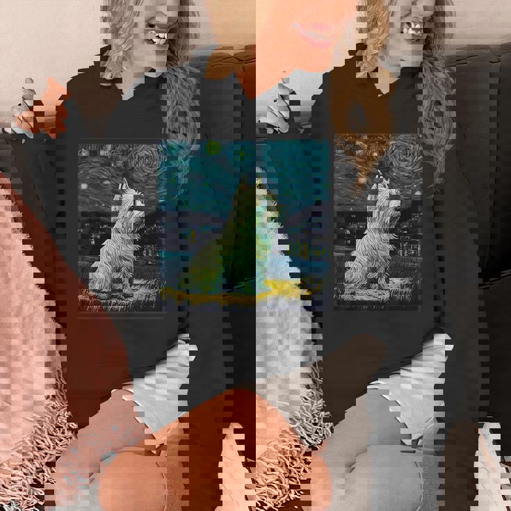 シュールレアリズム 星月夜 ウェスティ 犬 パーカー