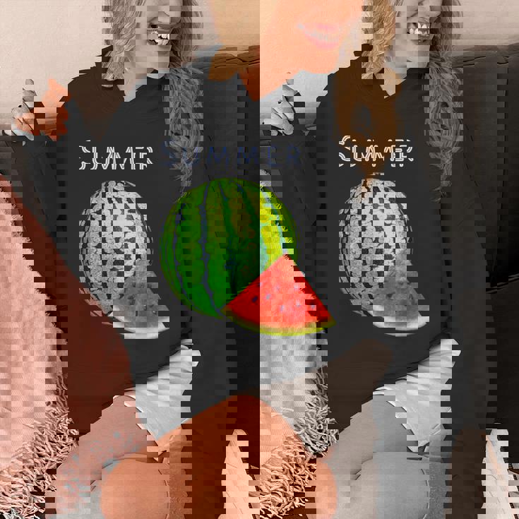 スイカ・夏【 サマータイム 】リゾート・夏 大好き／面白 イラスト パーカー