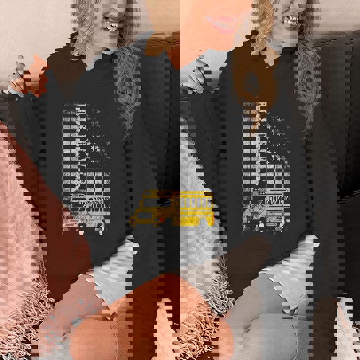 スクールバスドライバー アメリカ国旗 スクールバスドライバー用 パーカー