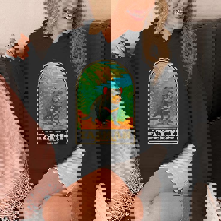 タスマン国立公園 ヴィンテージ タスマニアデビルアート パーカー