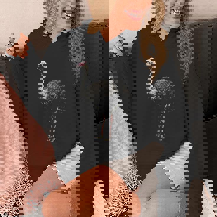 ダチョウ 動物 モチーフ イラスト ダチョウ パーカー