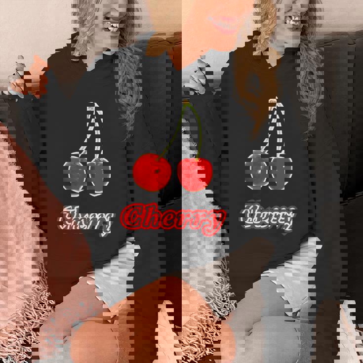 チェリー Cherry さくらんぼ 『フルーツ ポップ』果物 リアル レトロ 面白い イラスト パーカー