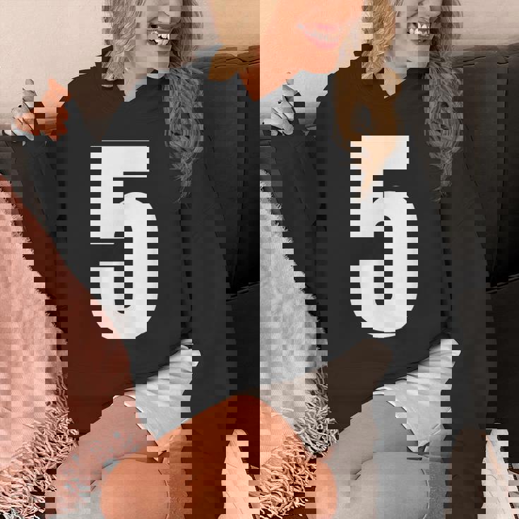 ナンバーファイブ 数字 5 プレーン 白 数字 パーカー