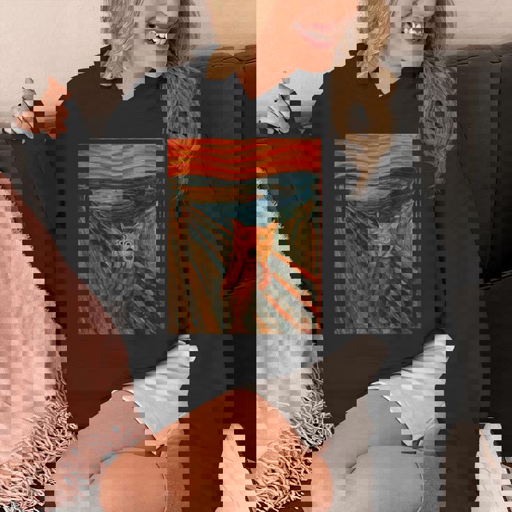 ニャンコの叫び 面白い 猫 ムンクの叫び パロディ おもしろ 服 おもしろグッズ ネタ パーカー