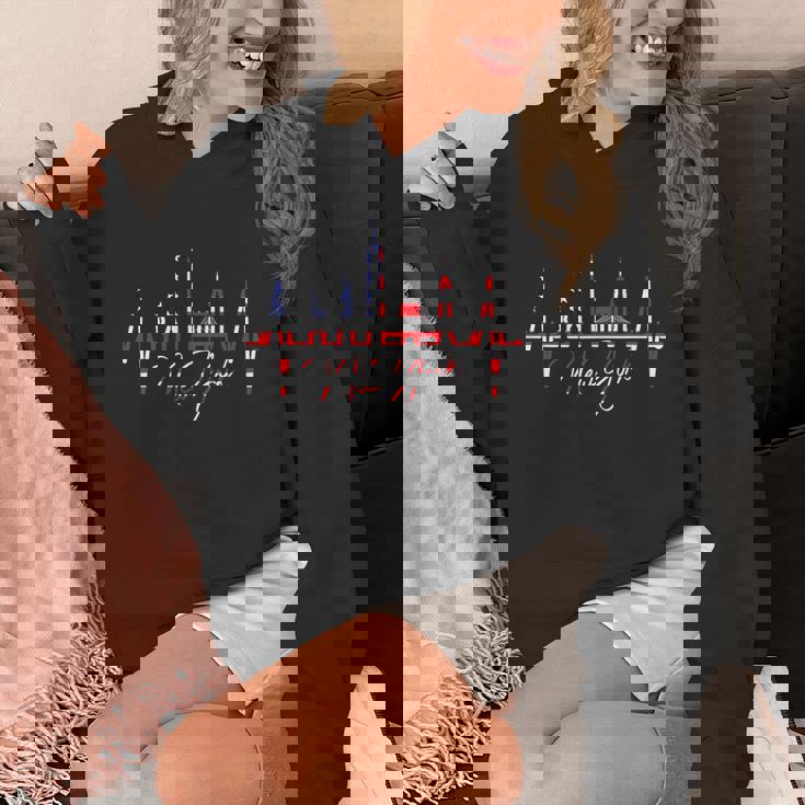 ニューヨーク スカイライン ハートビート自由の女神ニューヨークが大好きi Love New York パーカー