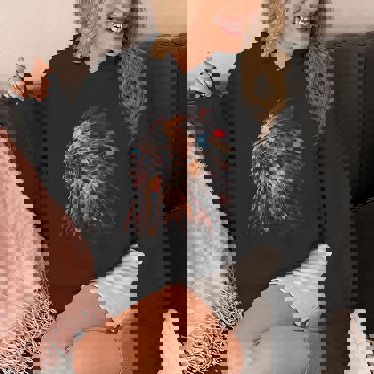 ネイティブアメリカン インディアン ヘッドドレス グラフィック メンズ レディース パーカー