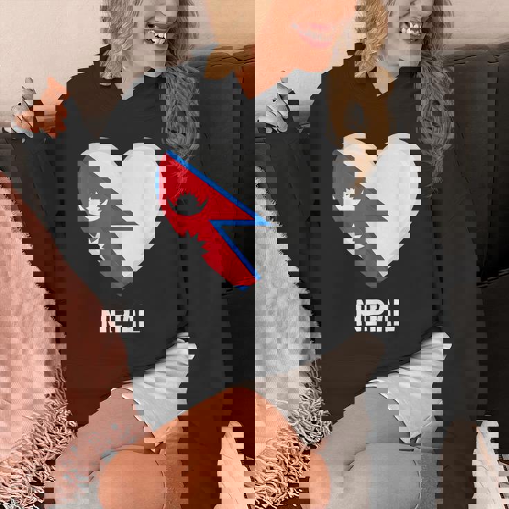 ネパール国旗シャツ パーカー