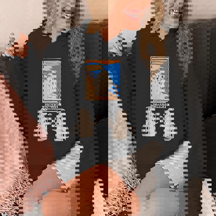 ハニワくん の ムンクの叫び と 見つめる 埴輪【ゆるフレンズ】名画 パロディ キャラクター かわいい イラスト 面白い パーカー