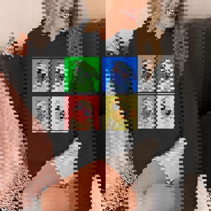 パグ 面白いtシャツ 犬 かわいい メンズ 子供 おもしろ 服 雑貨 グッズ ネタ わんこ イヌ 黒パグ Hoodie