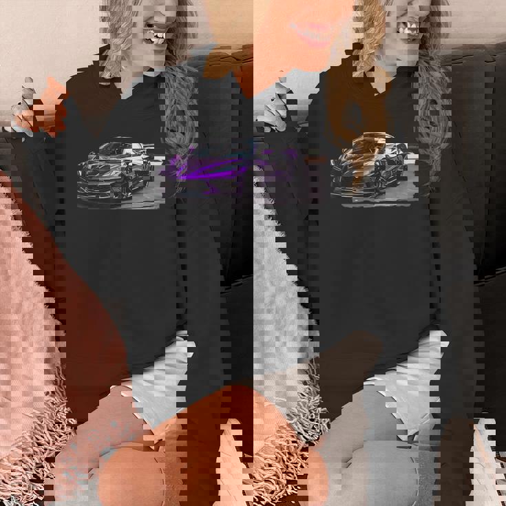 パープル C8 ドライブウェイ スー レースカー マッスルカー スポーツカー C8 パーカー