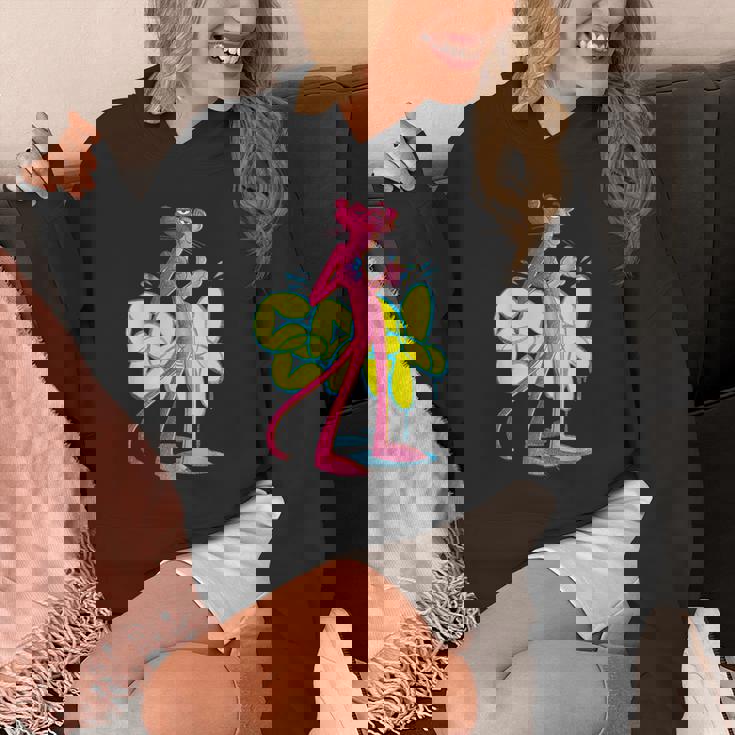 ピンクパンサー クールな猫 グラフィティ チョークアート パーカー