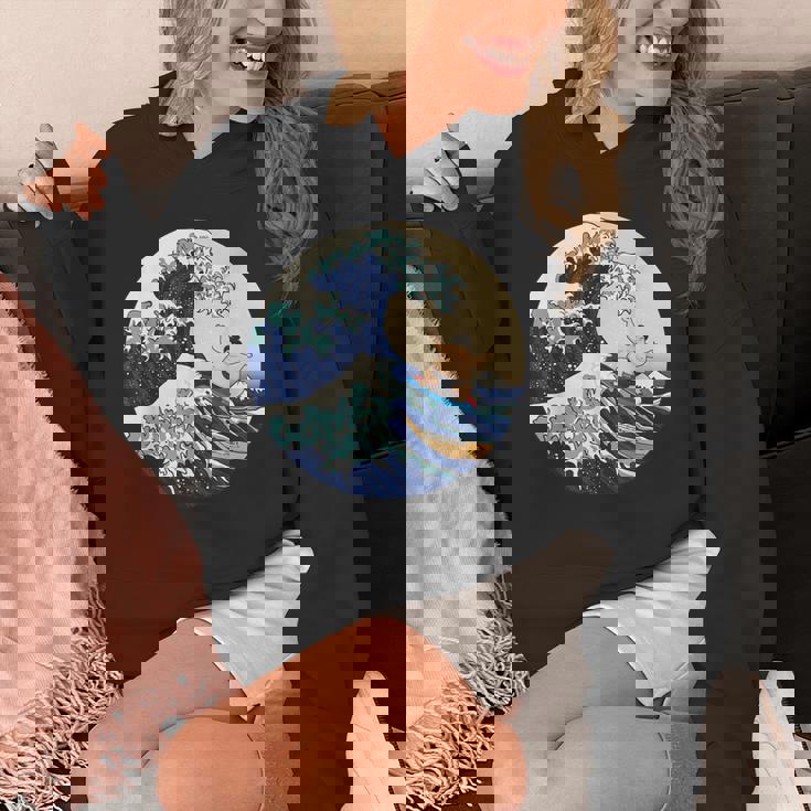 ファンシー 神奈川 大波 相撲 サーフィン パロディ Hoodie